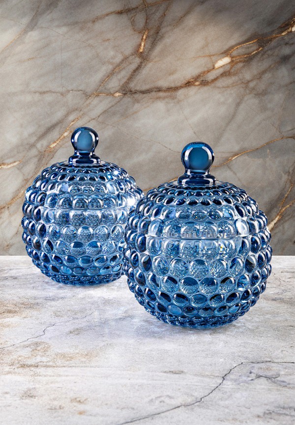 Elan Gallery Набор банок для хранения - 2х300 мл 11х11х13,5 см Пузырьки - фото 3