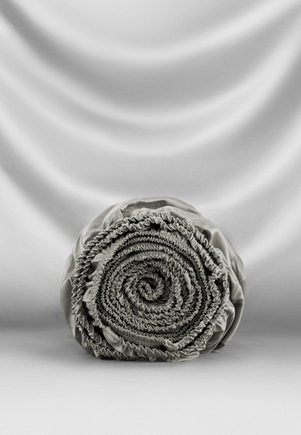 Bellehome Простыня Евро - на резинке Стефания Khaki 200х200х30 сатин - фото 2