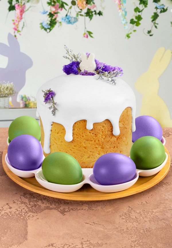 Elan Gallery Блюдо сервировочное - для яиц 23х23х1,5 см Айсберг, на бамбуковой подставке - фото 2