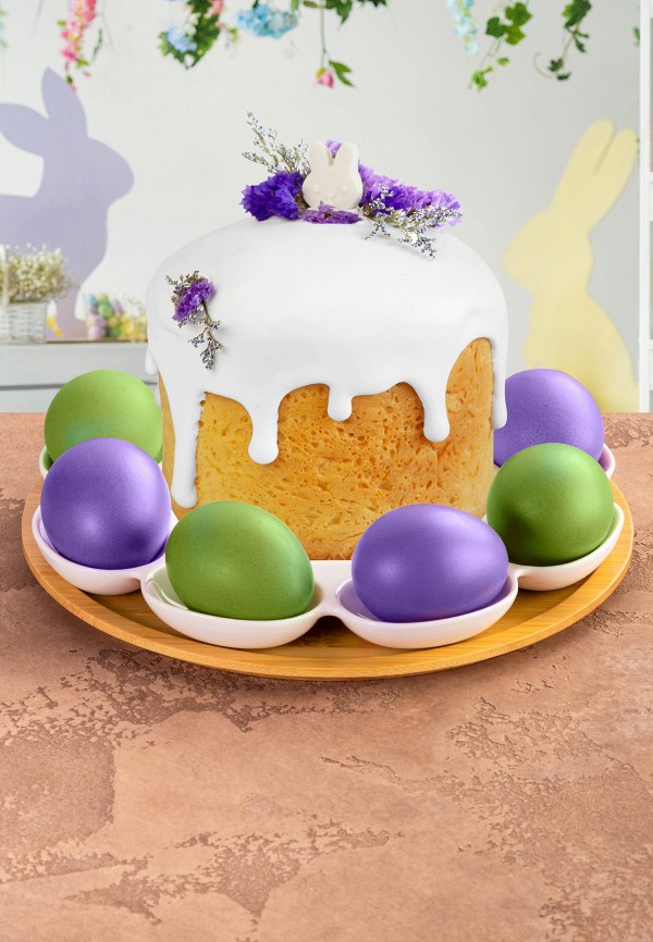 Elan Gallery Блюдо сервировочное - для яиц 23х23х1,5 см Айсберг, на бамбуковой подставке - фото 3