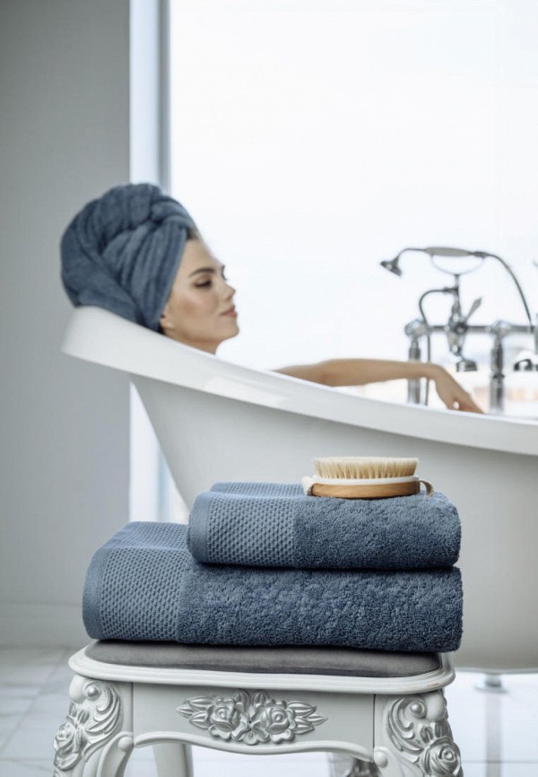 Bellehome Полотенца 3 шт. - махровые Деним 50х70 + 50х100 + 70х140 - фото 6