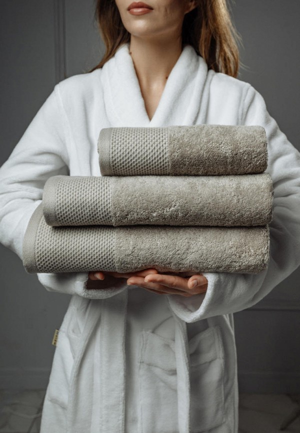 Bellehome Полотенца 3 шт. - махровые Миндаль 50х70 + 50х100 + 70х140 - фото 2