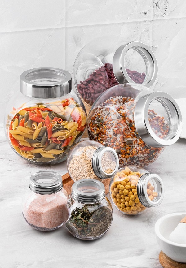 Elan Gallery Набор банок для хранения - 7 шт. Glaskraft - фото 1