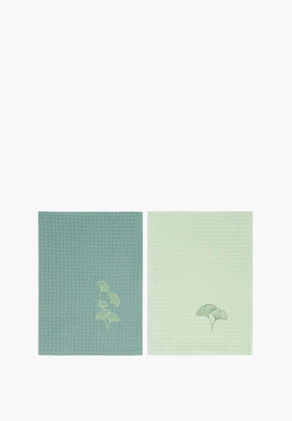 Bellehome Комплект кухонных полотенец - вафельных Maiden tree с вышивкой 50х70 2 шт - фото 1