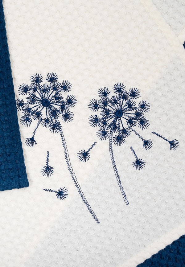 Bellehome Комплект кухонных полотенец - вафельных Blowball с вышивкой 50х70 2 шт - фото 2