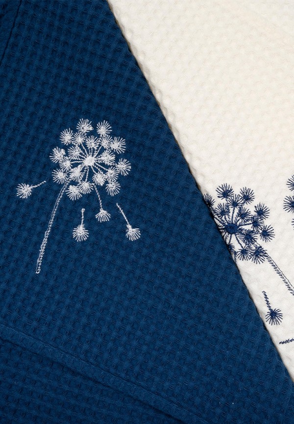 Bellehome Комплект кухонных полотенец - вафельных Blowball с вышивкой 50х70 2 шт - фото 3