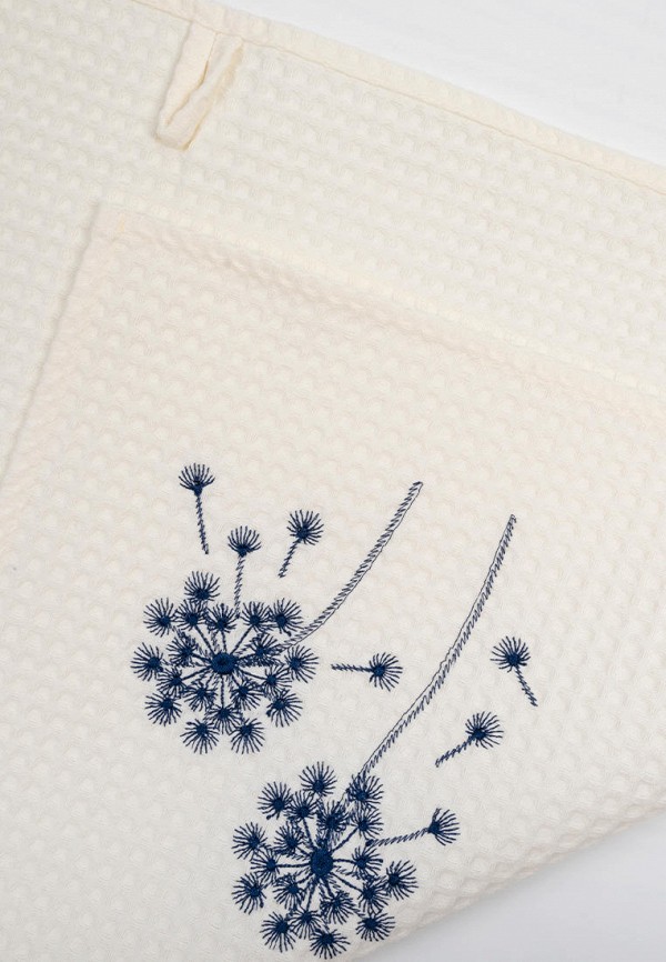 Bellehome Комплект кухонных полотенец - вафельных Blowball с вышивкой 50х70 2 шт - фото 5