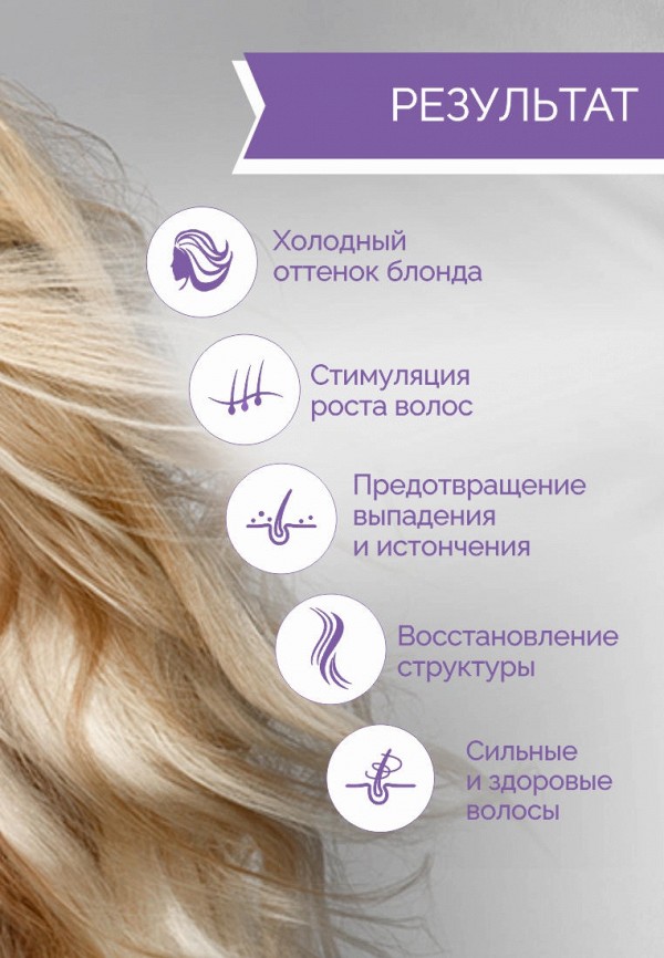 Ринфолтил Шампунь-нейтрализатор желтизны волос - PRO шампунь Для нейтрализации желтизны волос в оттенки блонд - фото 3