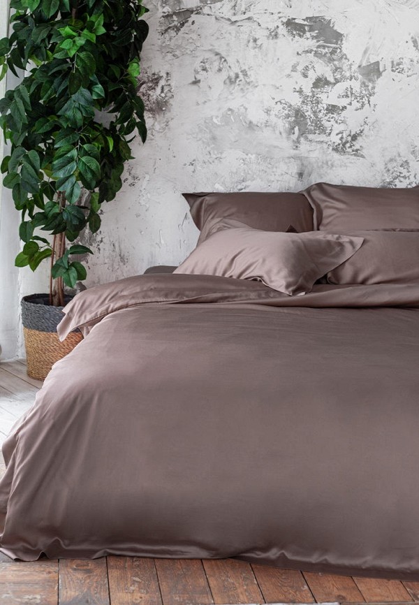 Bellehome Постельное белье Евро - Shiny Mokko, тенсель-премиум 300 ТС - фото 3