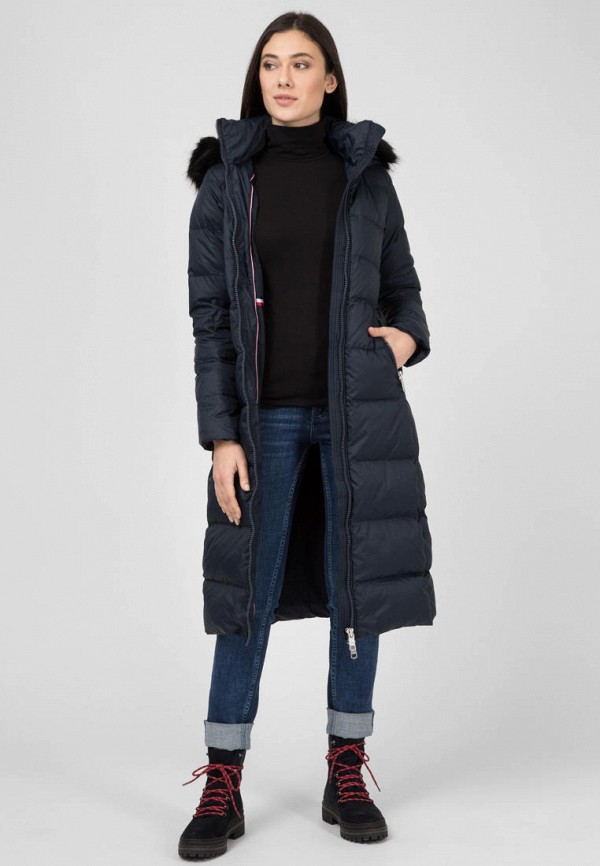 tommy hilfiger fitted maxi coat