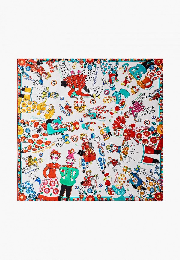 Русские в моде Платок - Дымковская игрушка с ручной подшивкой - фото 1