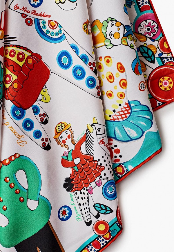 Русские в моде Платок - Дымковская игрушка с ручной подшивкой - фото 2