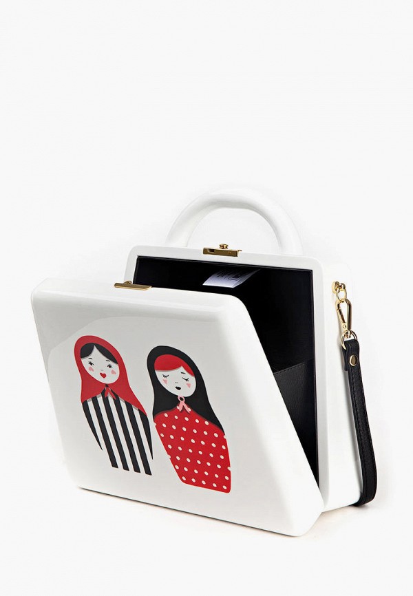 Mybacio Сумка - MATRYOSHKAS WHITE (TRAPEZIUM) - фото 2