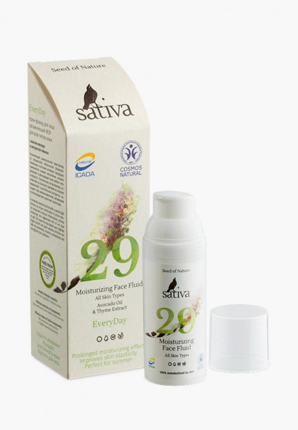 Sativa Флюид для лица - увлажняющий легкий, для всех типов кожи - фото 1