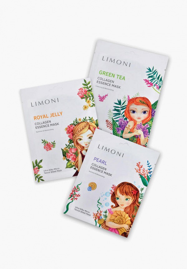 Limoni Маски для лица 3 шт. - с коллагеном 3 шт. - фото 1