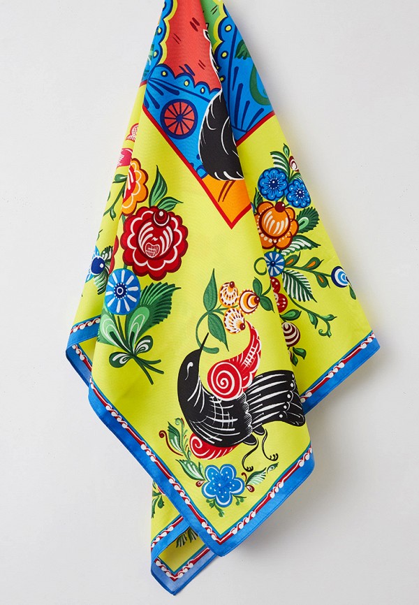 Русские в моде Платок - Городецкая роспись - фото 2