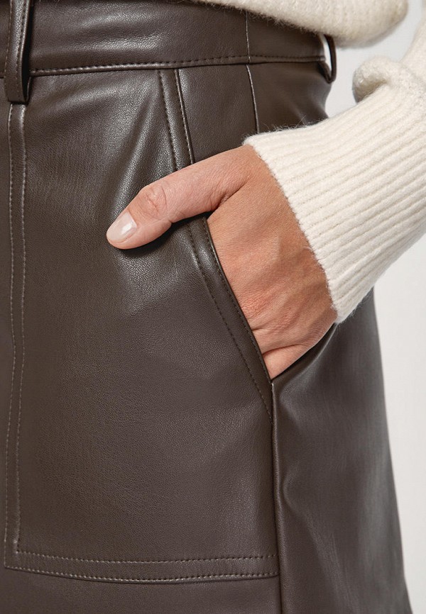 oodji Шорты кожаные - фото 4