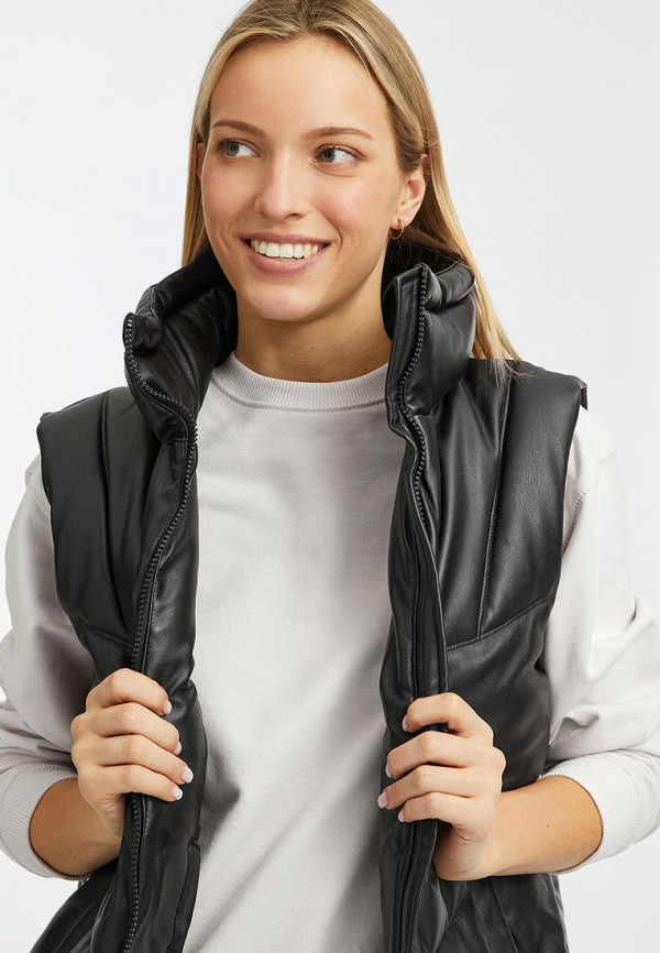 oodji Жилет кожаный - фото 4