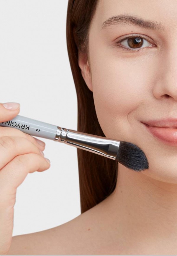 Krygina Cosmetics Кисть для лица - мягкая плотная, контуринг, пудра и румяна - фото 4