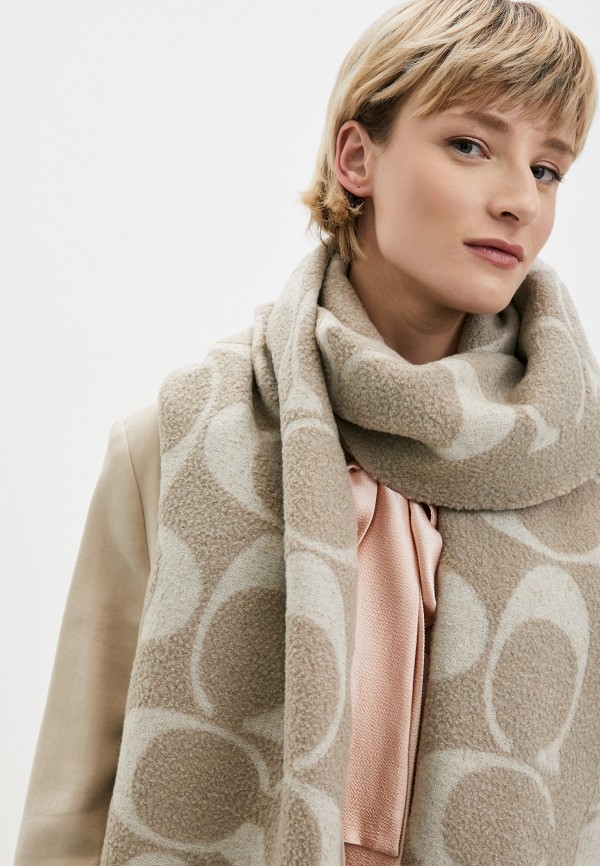 Палантин Coach, цвет: бежевый, MP002XW0A8PF — купить в интернет ...