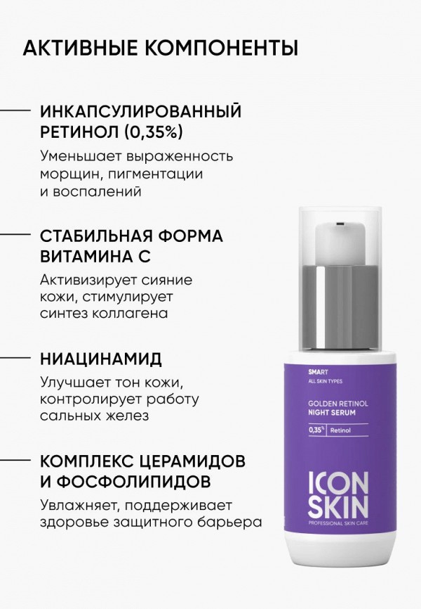 Icon Skin Сыворотка для лица - ночная, против морщин и пигментации - фото 5
