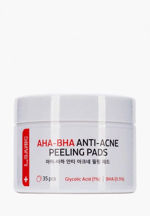 L.Sanic Пилинг-пэды для лица - AHA-BHA ANTI-ACNE Peeling Pads, отшелушивающие, 35 шт. - фото 1