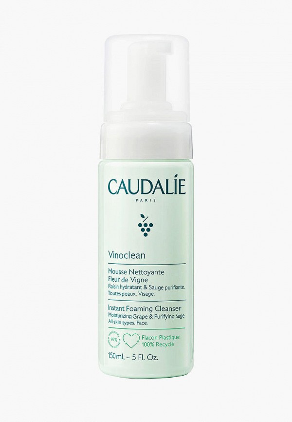 Пенка-мусс для умывания Caudalie с дозатором, цвет: прозрачный ...