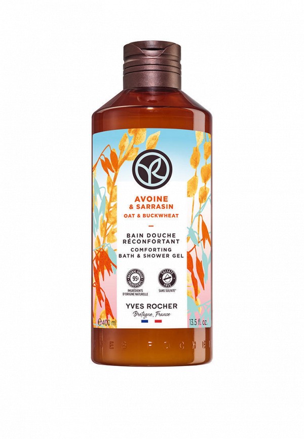 Yves Rocher Гель для душа - «Овес & Гречиха», 400 мл - фото 1