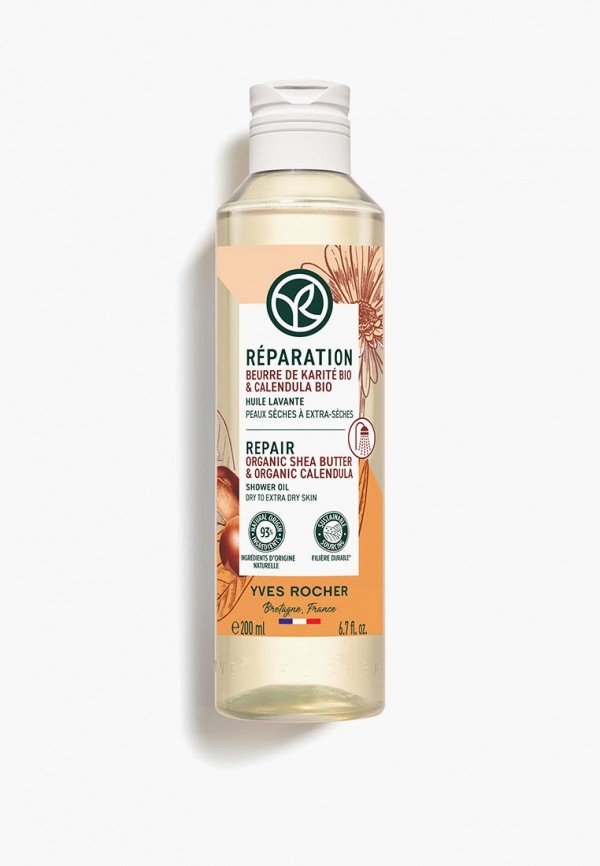 Yves Rocher Масло для душа - Восстановление - Для сухой и очень сухой кожи, 200 мл - фото 1