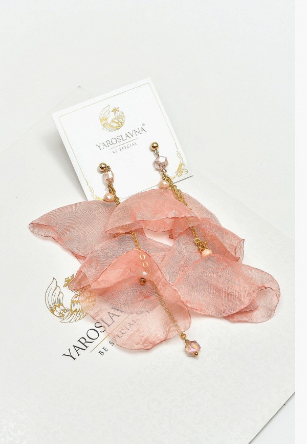 Серьги Yaroslavna Шелест шелка, цвет: золотой, MP002XW0FDOR — купить в ...