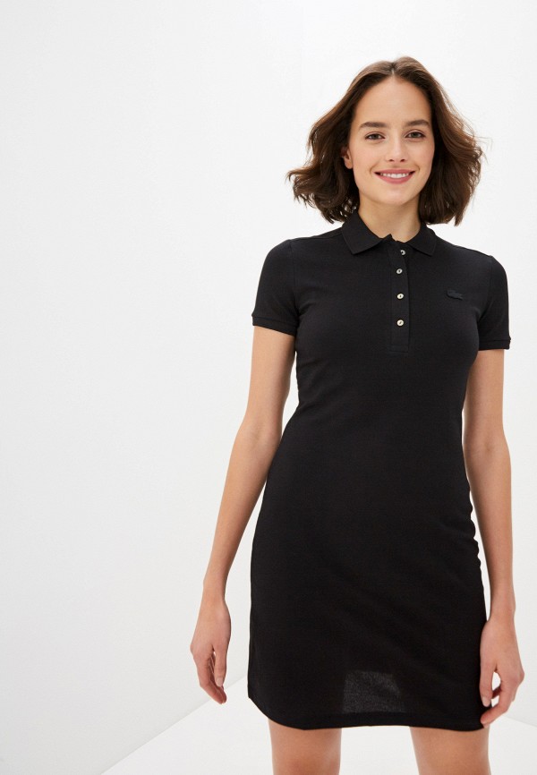 Платье Lacoste Slim Fit, цвет: черный, MP002XW0FS6F — купить в  интернет-магазине Lamoda