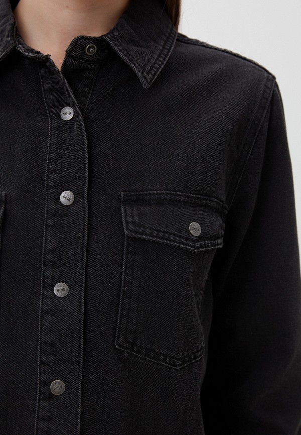 Sela Рубашка джинсовая - фото 4