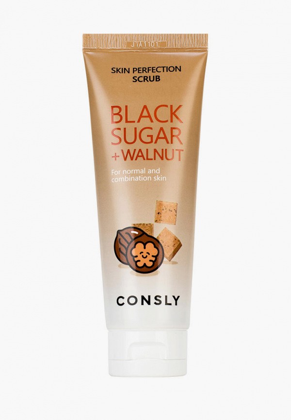 Consly Скраб для лица - с черным сахаром и экстрактом грецкого ореха, 120 мл - фото 1