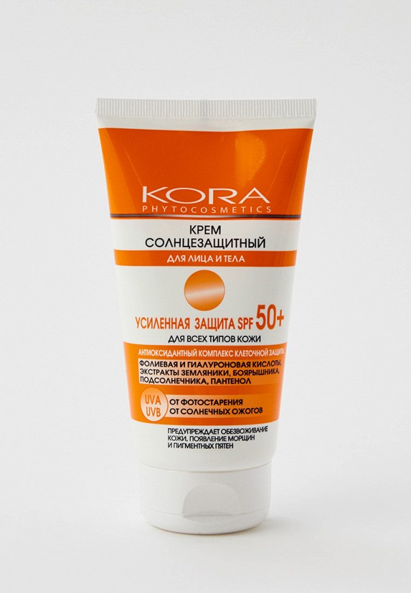 Крем солнцезащитный Kora для лица и тела, SPF 50+, 150 мл, цвет ...