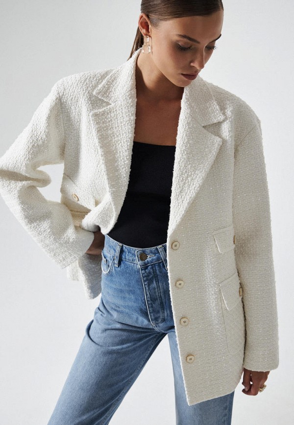 Charuel Жакет - STRAIGHT CUT TWEED JACKET - фото 4