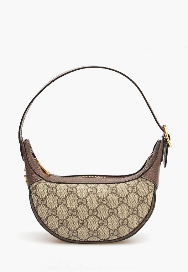 Gucci Resale Сумка - SUPREME MONOGRAM WEB MINI OPHIDIA HALF MOON - фото 1
