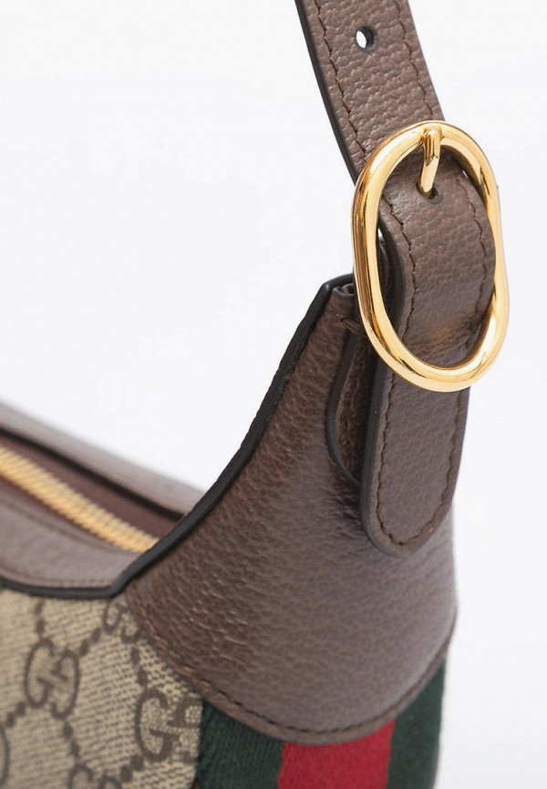 Gucci Resale Сумка - SUPREME MONOGRAM WEB MINI OPHIDIA HALF MOON - фото 3