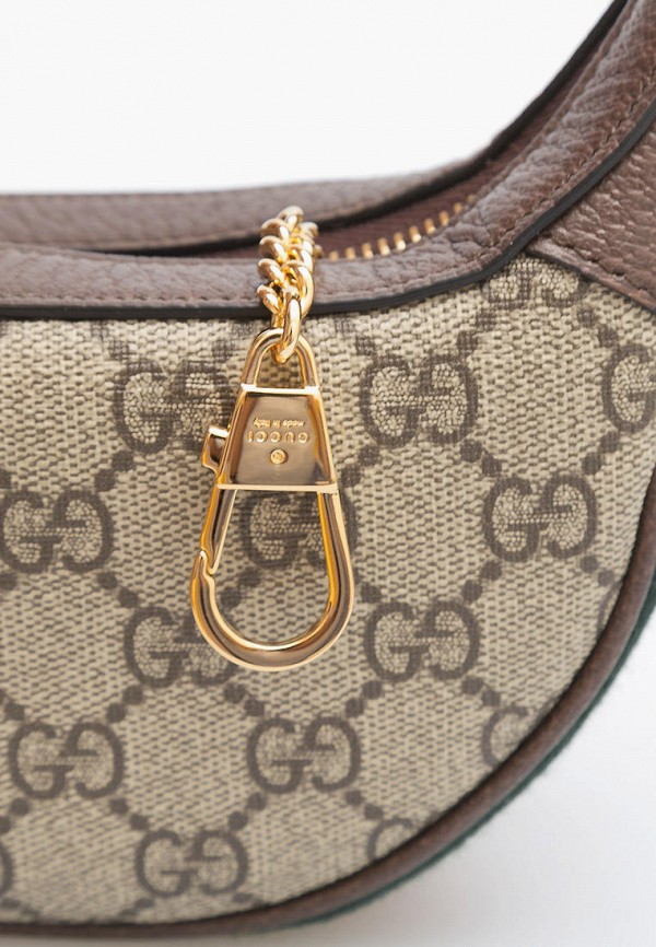 Gucci Resale Сумка - SUPREME MONOGRAM WEB MINI OPHIDIA HALF MOON - фото 5