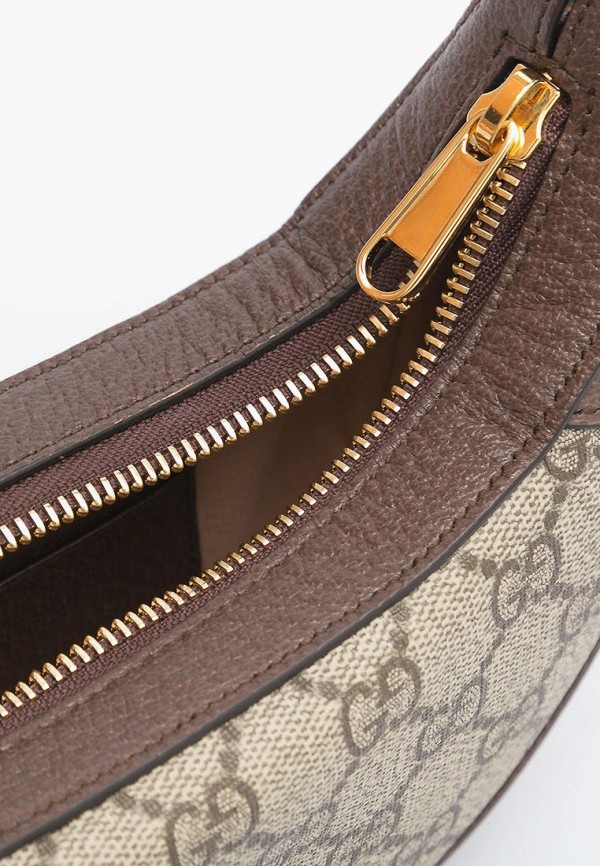 Gucci Resale Сумка - SUPREME MONOGRAM WEB MINI OPHIDIA HALF MOON - фото 6