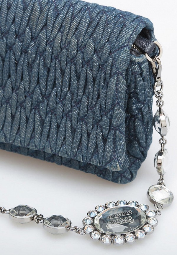 Miu Miu Resale Сумка - CRYSTAL DENIM SHOULDER BAG - фото 4