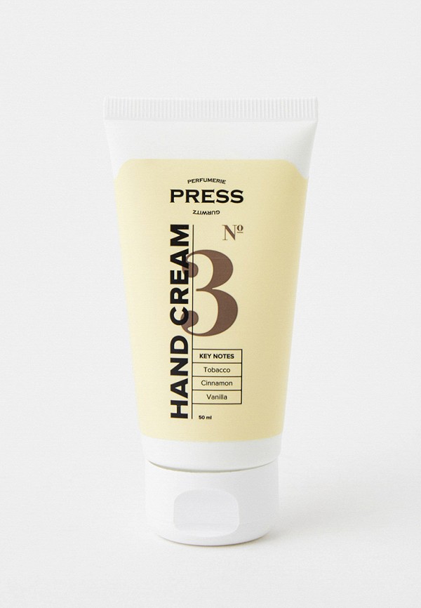 Press Gurwitz Perfumerie Крем для рук - увлажняющий, №3 - Табак, Ваниль, Корица, защита для сухой кожи, 50 мл - фото 1