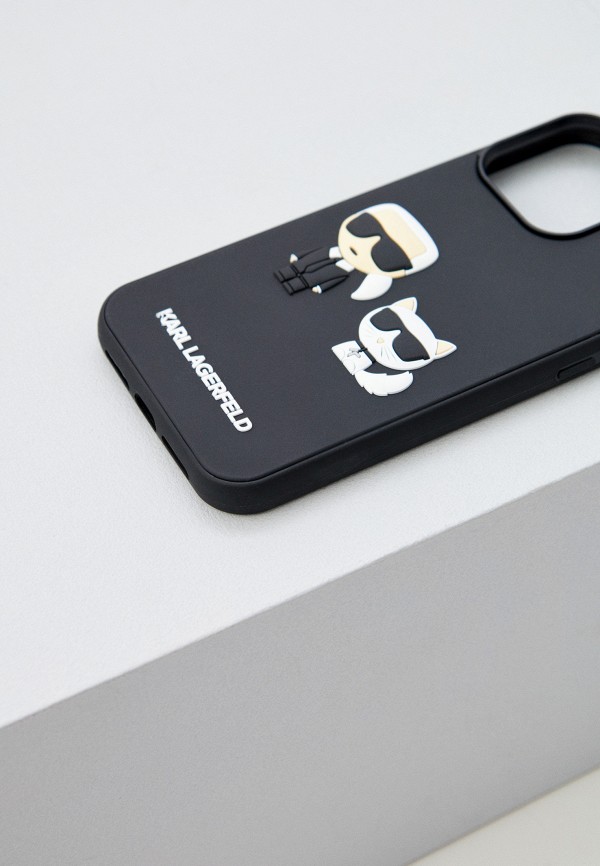 Чехол для iPhone Karl Lagerfeld 14 Pro Max с 3D принтом, цвет: черный ...