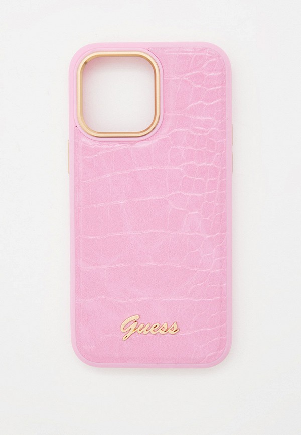 Guess Чехол для iPhone - 14 Pro Max, из экокожи Croco Design - фото 1