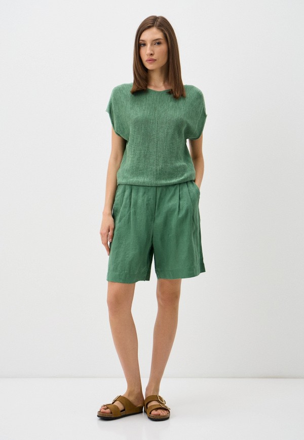 Шорты United Colors of Benetton LINEN COLLECTION, цвет: зеленый ...