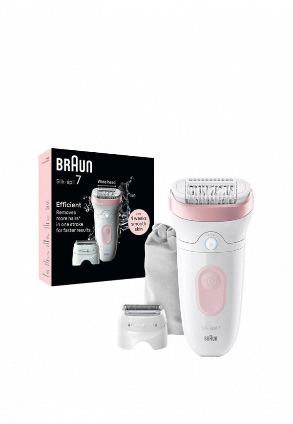 Braun Эпилятор - Silk-epil 7 7-030, 40 пинцетов с 2 насадками + чехол - фото 1