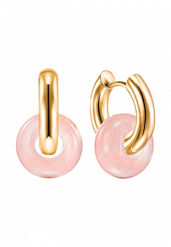 Noima Серьги - конго с розовым кварцем - фото 1