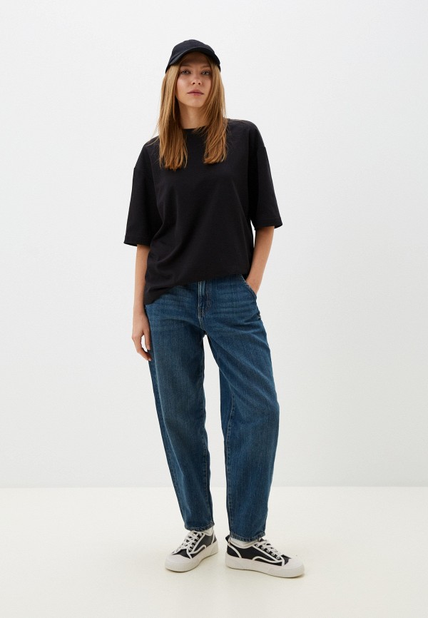 TOM TAILOR Jeans Donna Mom Fit Vita Alta 1043432 - Dark Stone Wash Denim - Taglie 26W X 28L