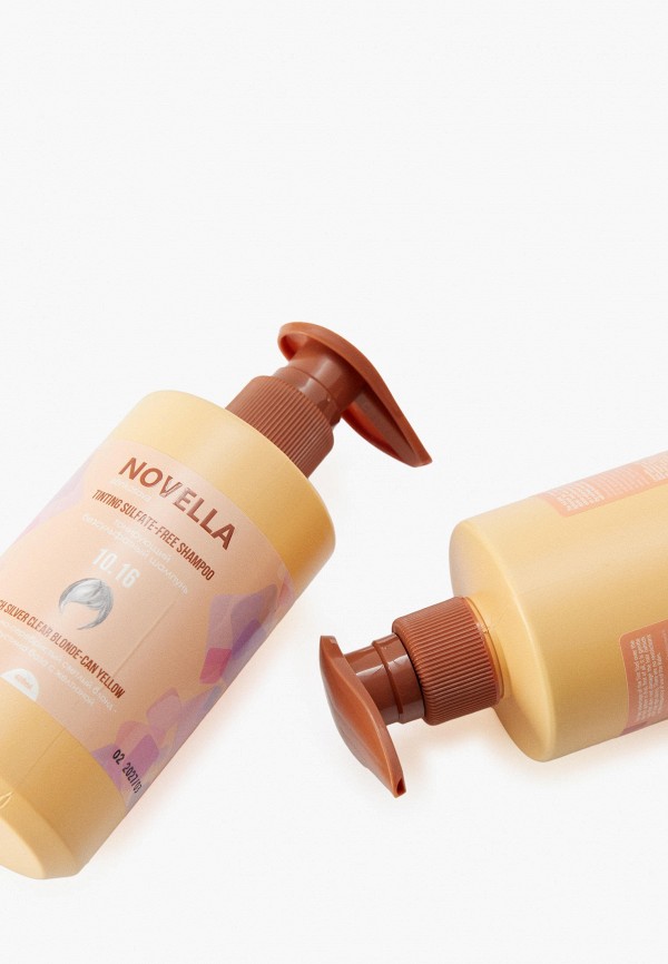 Novella Abrikosova Набор для ухода за волосами - Шампунь Бессульфатный 10.16 Пепельно-серебристый светлый блонд + Бальзам 8.16 Пепельно-серебристый насыщенный блонд - фото 2