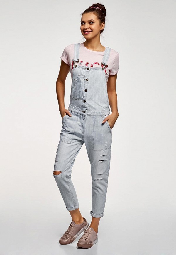 oodji Комбинезон джинсовый - фото 3