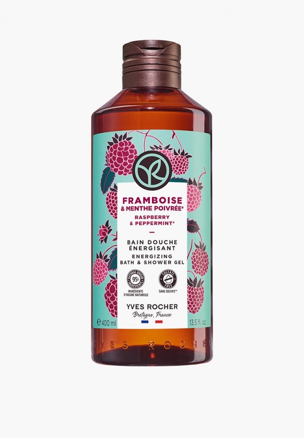 Yves Rocher Гель для душа - «Малина & Перечная Мята», 400 мл - фото 1